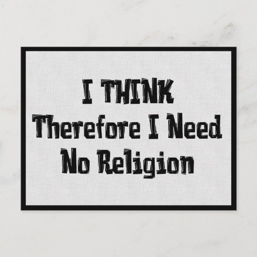 宗教は必要ない ポストカード (正面)