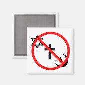 宗教は歓迎しない マグネット (正面/裏面)