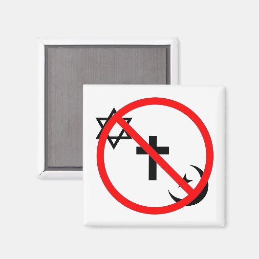 宗教は歓迎しない マグネット (正面/裏面)