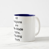 宗教は神話である ツートーンマグカップ (正面右)