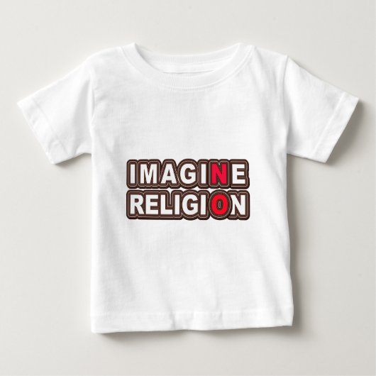 宗教を想像しないで下さい ベビーTシャツ (正面)