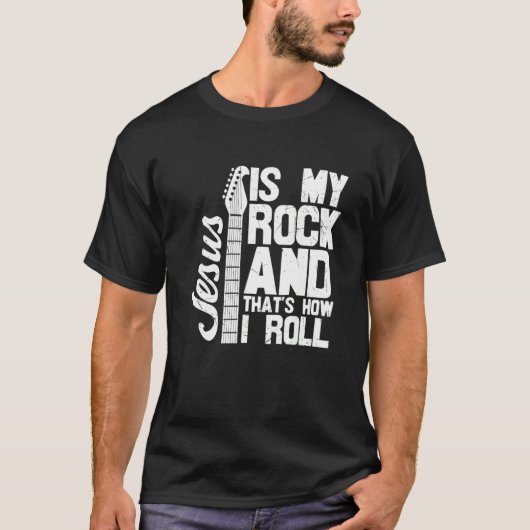 宗教イエスは私のロッククリスチャン・ギター教会 Tシャツ (正面)
