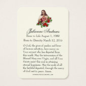 宗教イエズス葬儀記念聖祈りの言葉カード (裏面)