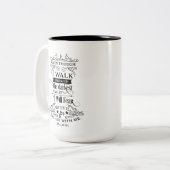 宗教インスピレーションのワードアート ツートーンマグカップ (正面左)