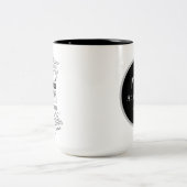 宗教インスピレーションのワードアート ツートーンマグカップ (中央)