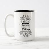 宗教インスピレーションのワードアート ツートーンマグカップ (左)