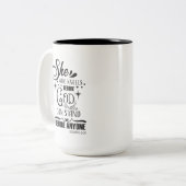 宗教インスピレーションのワードアート ツートーンマグカップ (正面左)