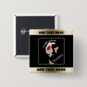 宗教イースターイエス・キリスト|聖書の詩彼は上がります 缶バッジ (正面&裏面)