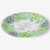 宗教エレガントな水彩画の水気が多い洗礼 ペーパープレート (アングル)