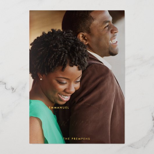 宗教エレガントエマニュエル神と私たち写真実在 箔シーズンカード (正面)