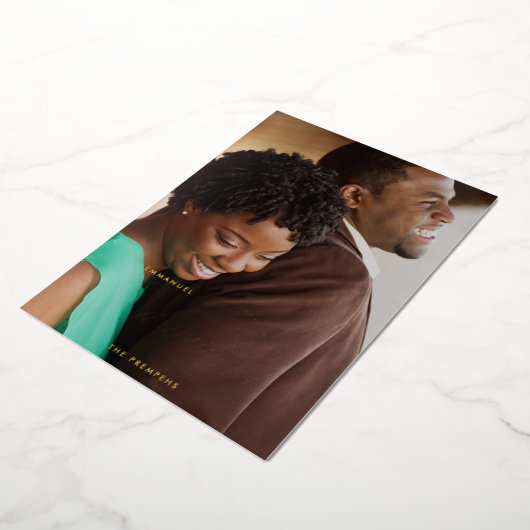 宗教エレガントエマニュエル神と私たち写真実在 箔シーズンカード (回転した状態)