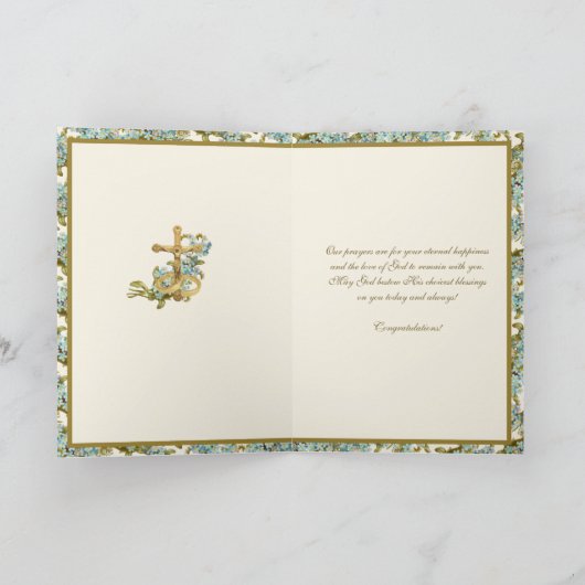 宗教エレガントカトリックのマ結婚リー・ジョセフ車 カード (内部)