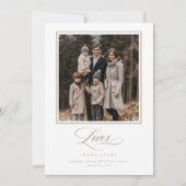 宗教エレガントクリスチャン家族写真クリスマス シーズンカード (正面)