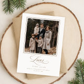 宗教エレガントクリスチャン家族写真クリスマス シーズンカード