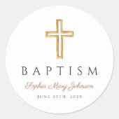 宗教エレガントクロステラコッタバプテスマ ラウンドシール (正面)