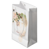 宗教エレガントバラピンク十字個人 スモールペーパーバッグ (正面アングル)