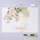 宗教エレガントバラピンク十字個人 薄葉紙 (クラフト)