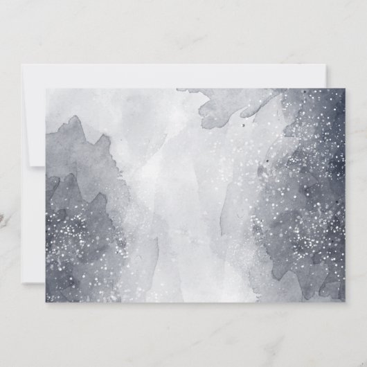 宗教エレガントベビー写真バプテスマ招待状 招待状 (裏面)