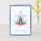 宗教エレガントヴァージンメアリフローラカード カード (黄色い花)