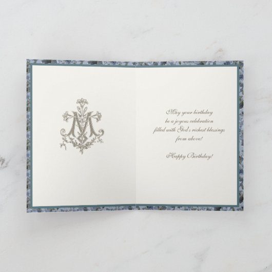 宗教エレガントヴァージンメアリフローラカード カード (内部)