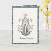 宗教エレガントヴァージンメアリフローラカード カード (黄色い花)