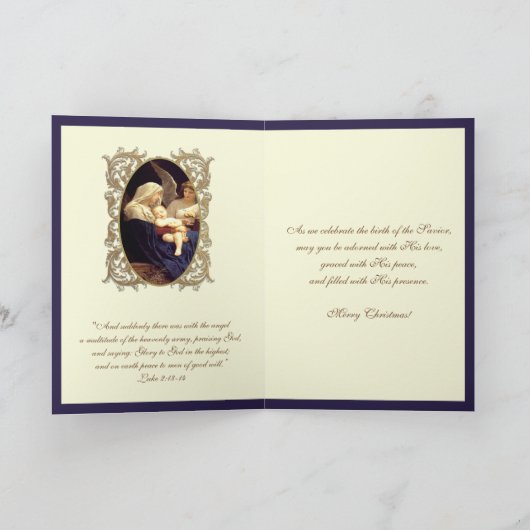 宗教エレガントヴァージンメアリーエンジェルス音楽 シーズンカード (内部)