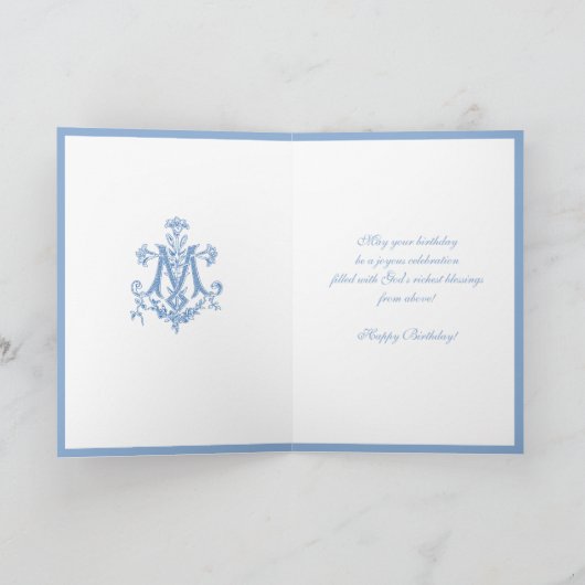 宗教エレガントヴァージンメアリーフローラ カード (内部)