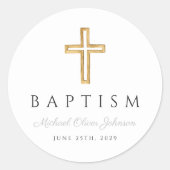 宗教エレガント交配少年バプテスマ ラウンドシール (正面)