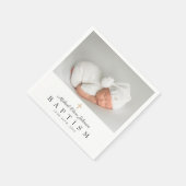 宗教エレガント十字写真バプテスマ スタンダードカクテルナプキン (角)