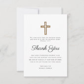 宗教エレガント十字葬儀 サンキューカード (正面)