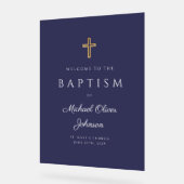 宗教エレガント海軍ブルーボーイバプテスマ歓迎 アクリルサイン (傾斜)