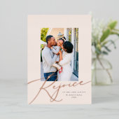 宗教エレガント聖降誕祭の写真バラ 箔シーズンカード (立ち正面)