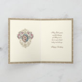 宗教エレガント誕生日フローラ及び金ゴールド カード (内部)