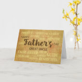 宗教カスタム父の日の資質 カード (黄色い花)