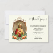 宗教カトリックのイエスの哀悼サンキューカード サンキューカード (正面)