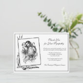 宗教カトリックのイエズスの良い羊飼いの哀悼の意 サンキューカード (スタンド正面)