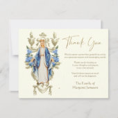 宗教カトリックのマリア葬儀追悼法会 サンキューカード (正面)