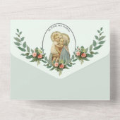 宗教カトリックのミサ提供ヴァージンメリーイエス オールインワン招待状 (裏面)