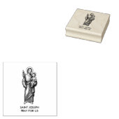 宗教カトリックの聖ヨセフとイエス ラバースタンプ (押印)
