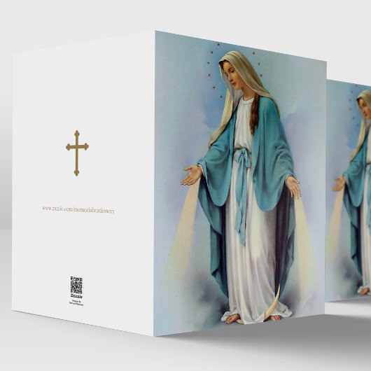 宗教カトリックの輝くマリア悔やみや弔慰葬儀 カード