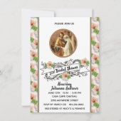 宗教カトリックブライダルシャワーメリージョセフ招待団 招待状 (正面)