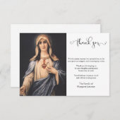 宗教カトリックヴァージンマリア·コンドリアンス サンキューカード (正面/裏面)