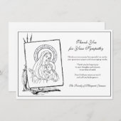 宗教カトリックヴァージンマリーイエスコンドリエンス サンキューカード (正面/裏面)
