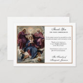 宗教カトリックヴァージンマリー・イエズス・コンドレンスT サンキューカード (正面/裏面)