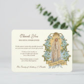 宗教カトリックヴァージンメアリーフローラ弔意 サンキューカード (スタンド正面)