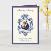 宗教カトリックヴァージンメアリーヘイルメアリーラテン カード (黄色い花)