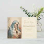宗教カトリックヴァージンメアリー弔意 サンキューカード (スタンド正面)