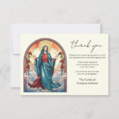 宗教カトリックヴァージンメアリー弔意 サンキューカード (正面)
