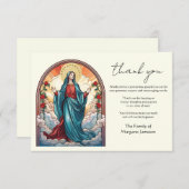 宗教カトリックヴァージンメアリー弔意 サンキューカード (正面/裏面)