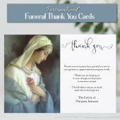 宗教カトリックヴァージンメアリー弔意 サンキューカード